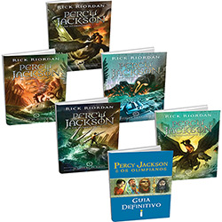 122289842G1 - Kit Livros - Coleção Percy Jackson + Guia Definitivo (6 Volumes) - R$ 49,90