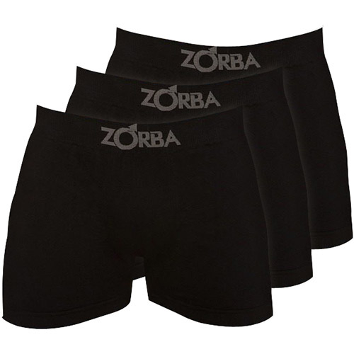 zorba - Kit Com 3 Cuecas Zorba Boxer Sem Costura - Tamanhos P, M, G e GG por R$ 32,32