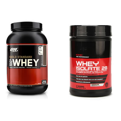 whey kit - Kit 100% Whey Gold Standard 2 Lbs - Optimum Nutrition + Whey Isolate 28 1 Lbs - GNC - R$ 199,00