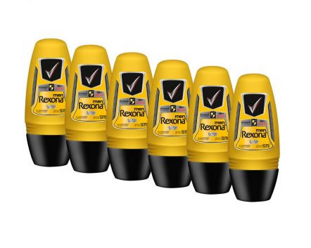 desodorante - 6 Desodorantes Rexona Antitranspirante RollOn Men V8 - R$23,65