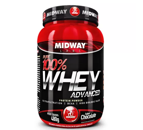 midiway - 4 Unidades - Pure Whey Advanced Protein 100% 480 g - Midway R$ 157,61