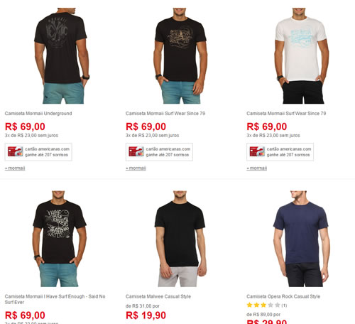 mormaii malwee - 3 Camisetas Mormaii por R$ 68,31 (R$ 22,77 cada)
