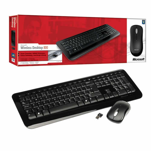 teclado microsoft - Kit Teclado e mouse Wireless Desktop 800 - Microsoft R$ 79,90