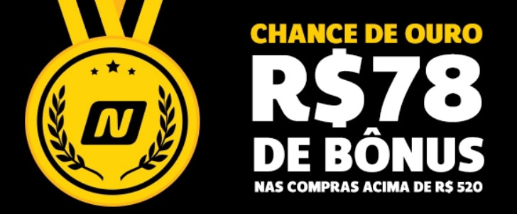 bonus78 - Netshoes - Chance de Ouro - Cupom de R$ 78 de Desconto