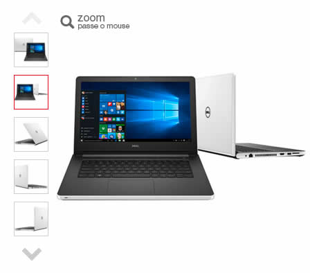 notebookdell - Notebook Dell Inspiron i14-5458-B30 Intel Core i5 4GB 1TB LED 14 Windows 10 - Branco R$ 1.638,00
