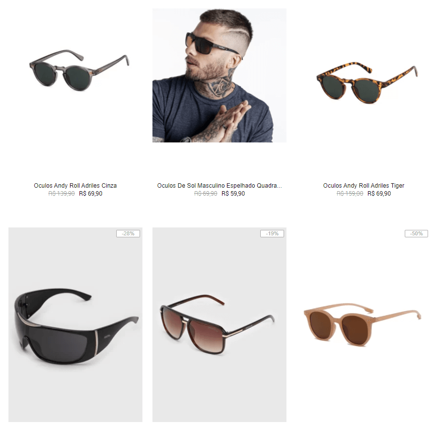 oculos de sol - Kanui - Óculos de Sol Até R$69